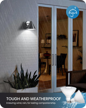 GOEBLESON flood light bulb bathroom illumination with crisp daylight