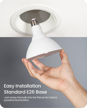 GOEBLESON flood light bulb dusk-ready exterior lighting for pathways