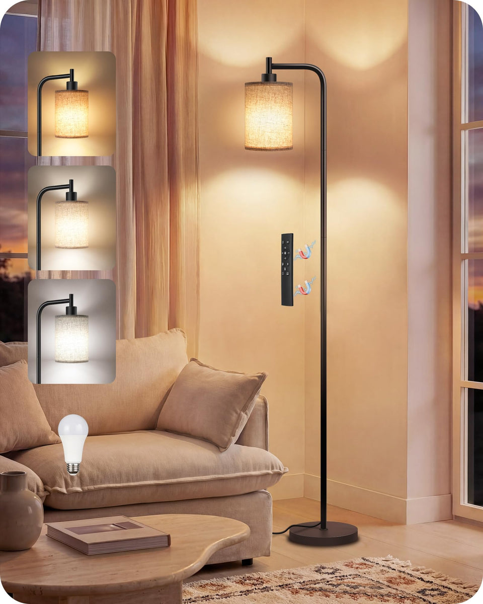 GOEBLESON floor lamp base shows stable design for living room corners.