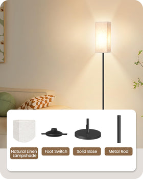 GOEBLESON floor lamp compact footprint fits tight spaces.
