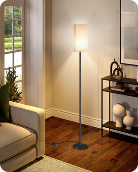 GOEBLESON floor lamp E26 base supports 60W bulbs.