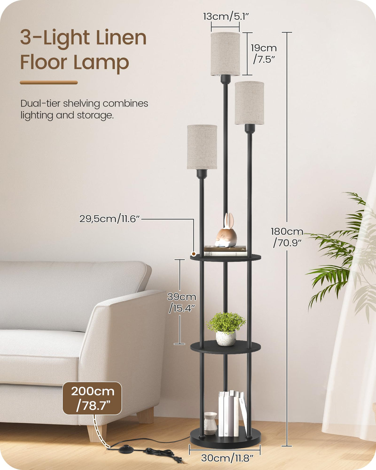 Goebleson lamp with foot switch for easy on/off control