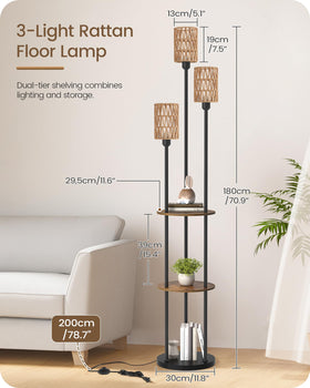 GOEBLESON floor lamp includes foot switch for easy operation