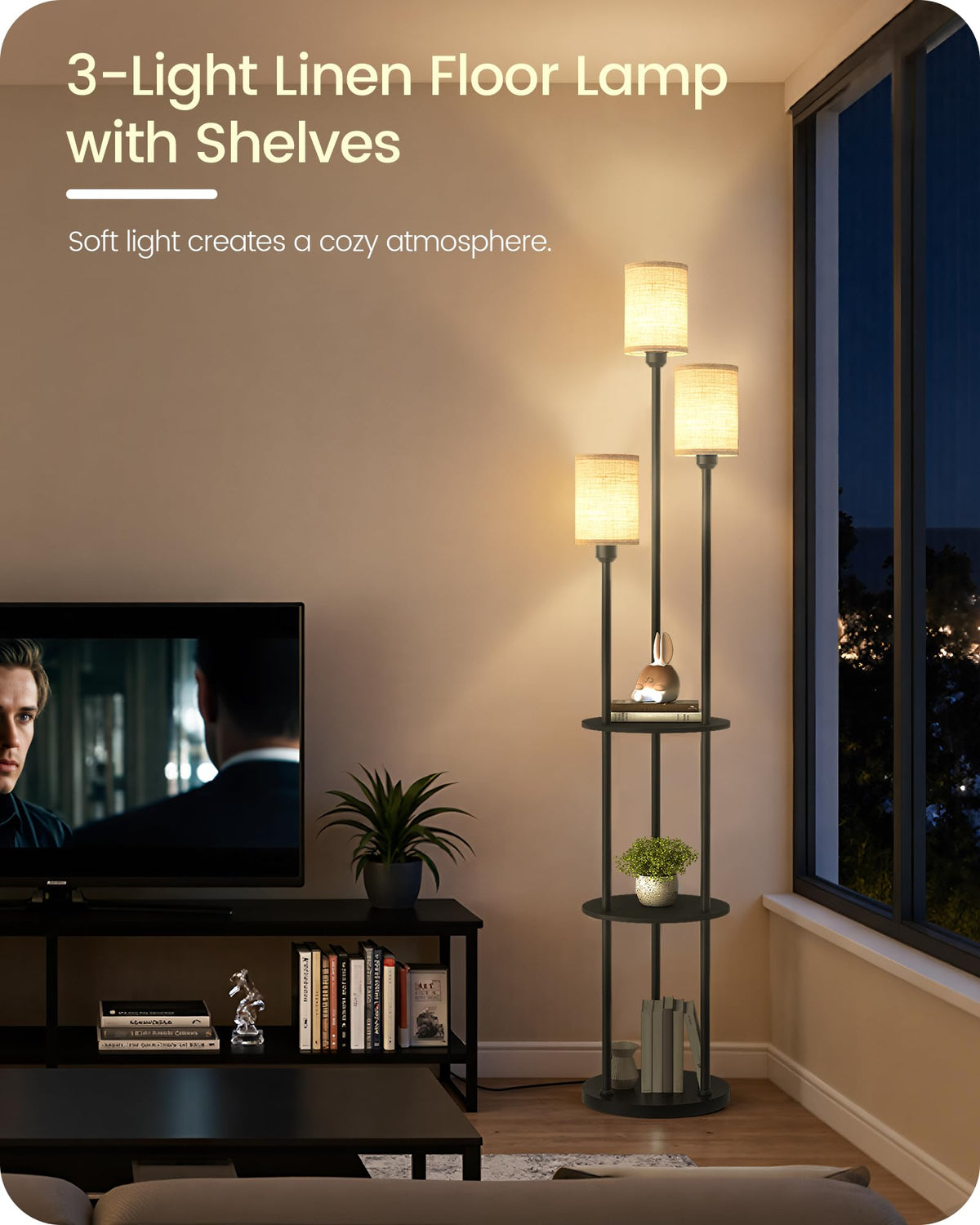 Sturdy Goebleson floor lamp base demonstrates metal construction