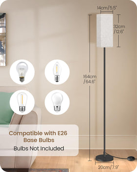GOEBLESON floor lamp sturdy base provides stability.