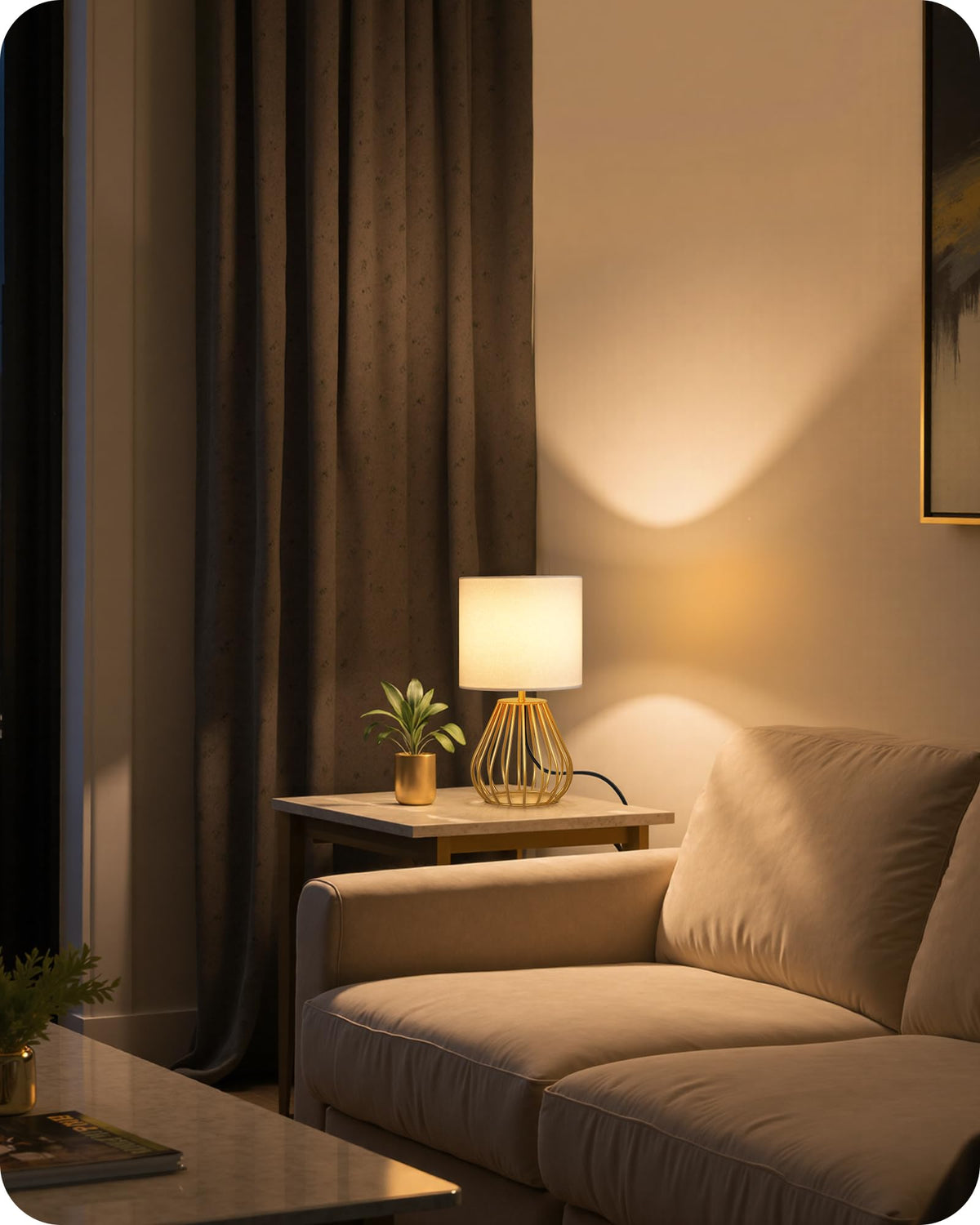 GOEBLESON Gold Table Lamp installation in two minutes