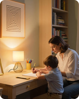 GOEBLESON Gold Table Lamp metal base highlights premium craftsmanship