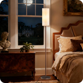 GOEBLESON included 10W LED bulb delivers 900 lumens of brightness.