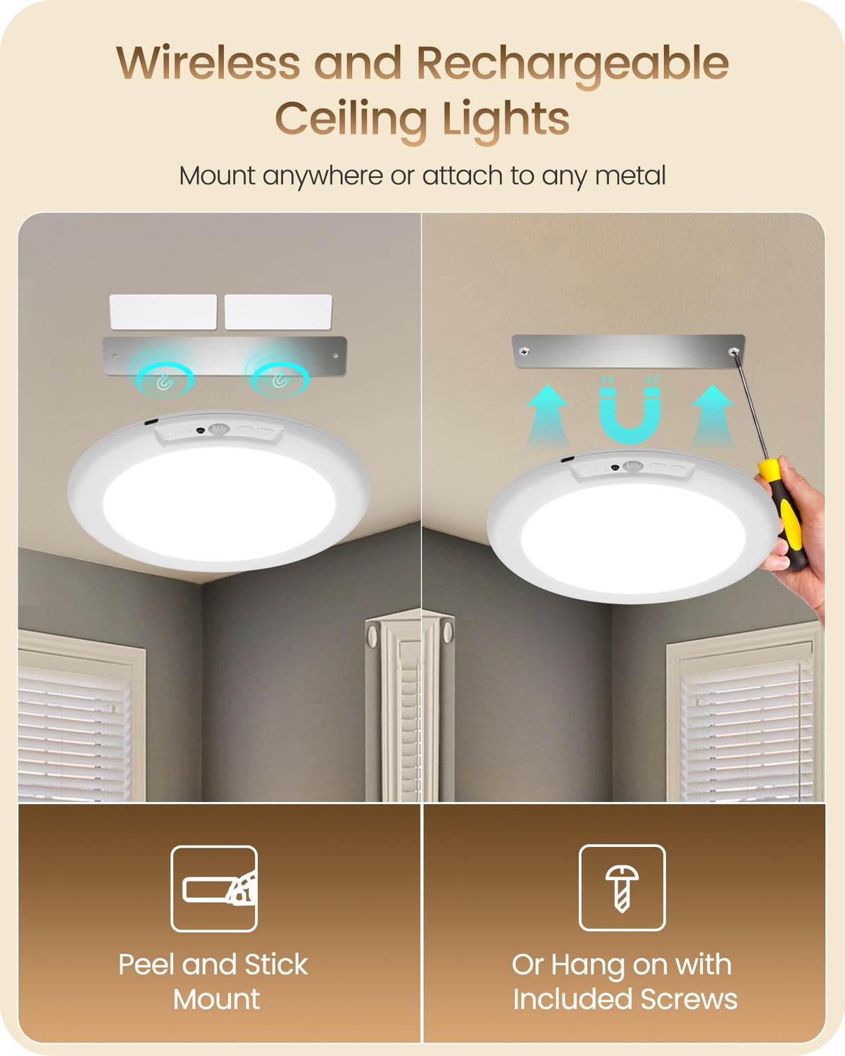 GOEBLESON magnetic backplate enables quick removal and recharging.