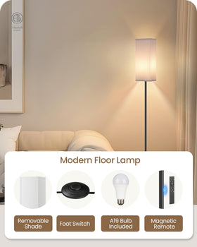 GOEBLESON modern corner lamp assembly for quick setup in any room