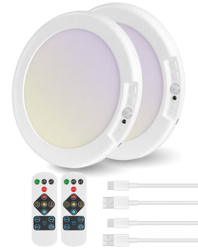 GOEBLESON rechargeable motion sensor ceiling light with wireless installation and portable illumination.