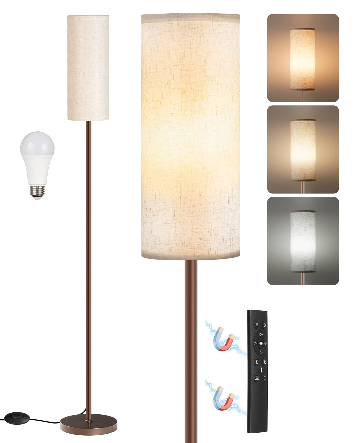 GOEBLESON magnetic remote sticks to the pole for easy access.