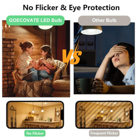 GOECOVATE 8W LED bulbs delivering consistent brightness with instant light.