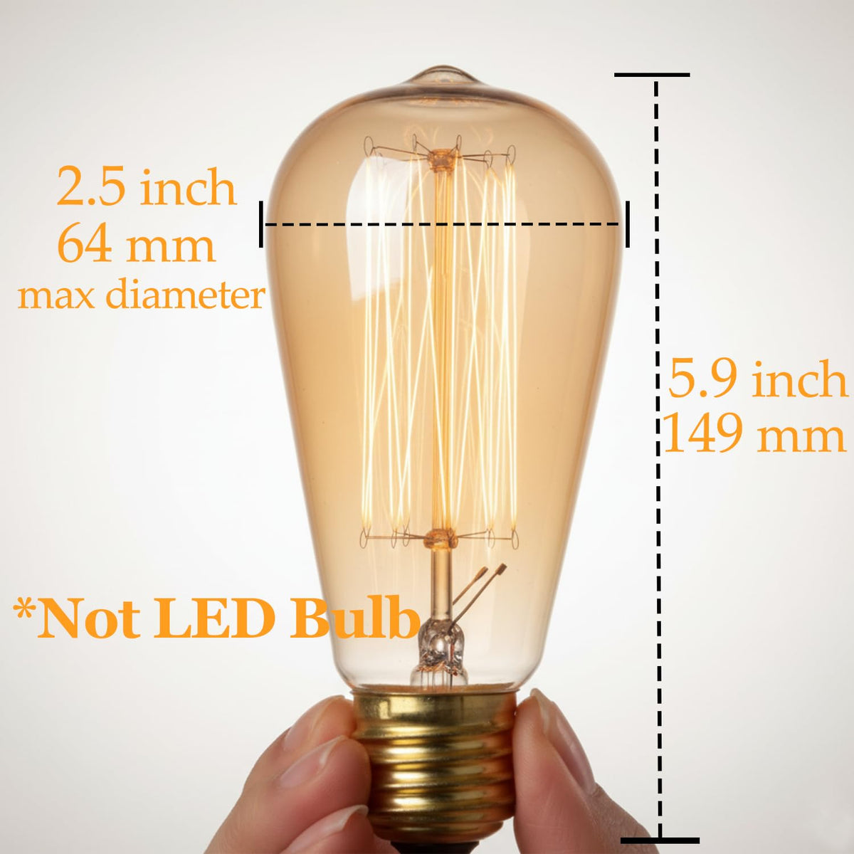 GOENDR E26 dimmable Edison bulb for versatile lighting control