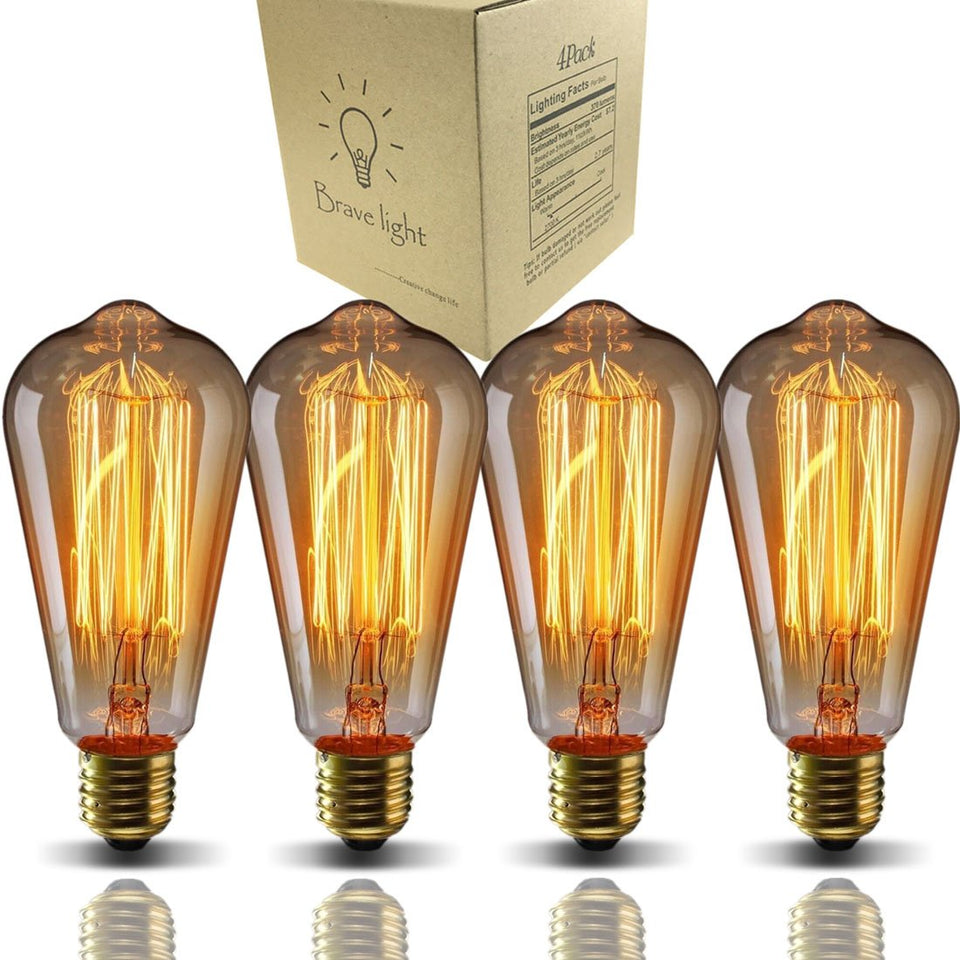 GOENDR ST64 vintage filament Edison bulb for warm ambient lighting