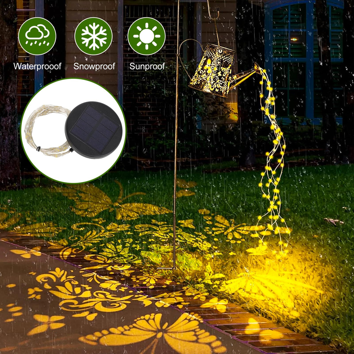 GOESWELL bendable 80cm branches allow creative light shaping around bottles.