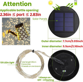 GOESWELL replacement cap panel for GOESWELL bottle lights with solar capability.