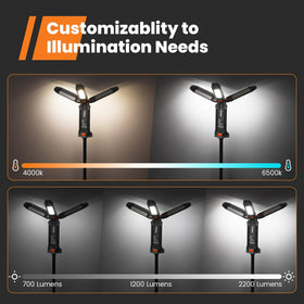 Gogonova 4000K and 6500K settings provide neutral to daylight tones.