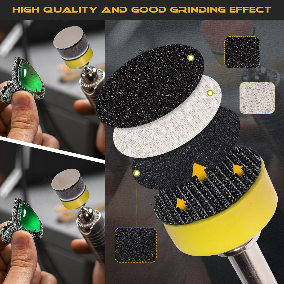 GOH DODD one-quarter-inch shank sanding disc works with drills and grinders