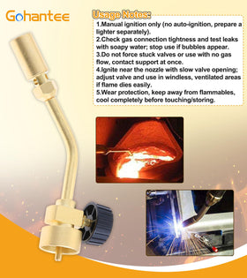 Gohantee torch with flame control valve for precise adjustment