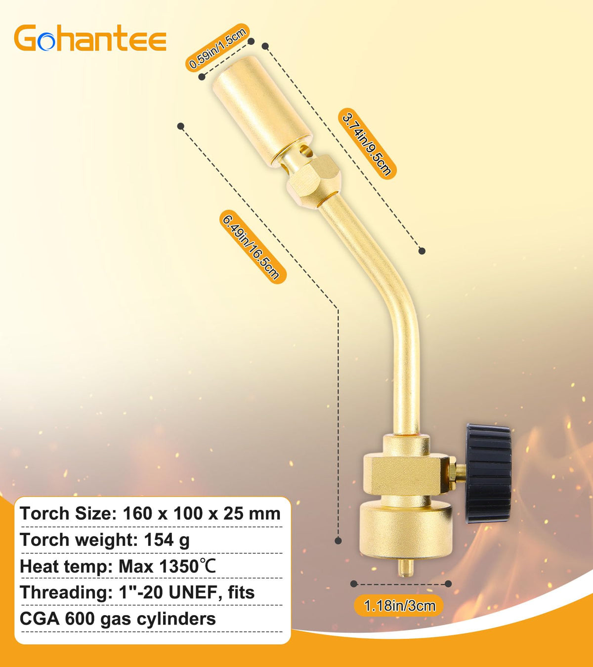 Gohantee torch reaches 1350°C for metalworking tasks