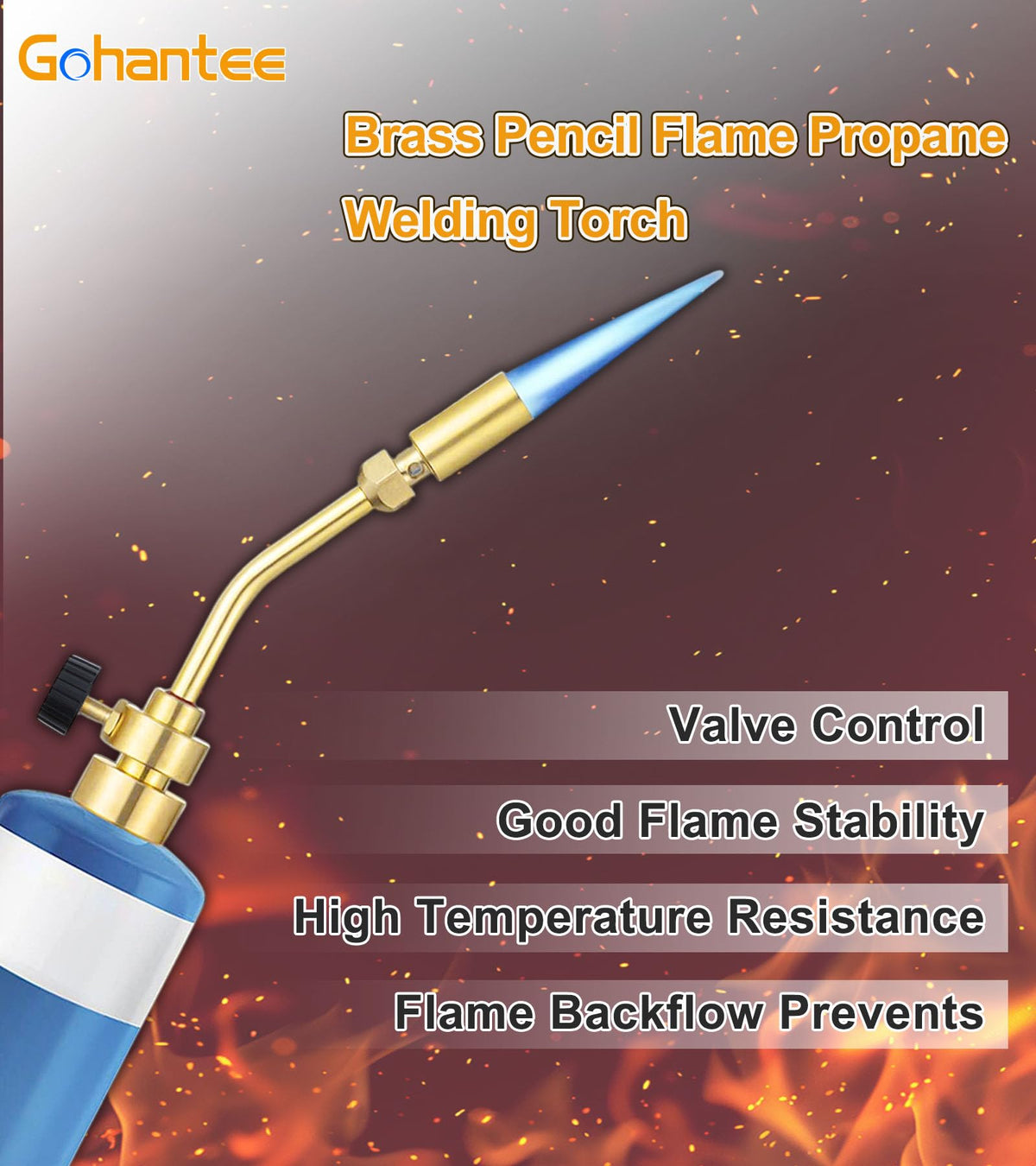 Gohantee torch works with MAPP and propane for versatility