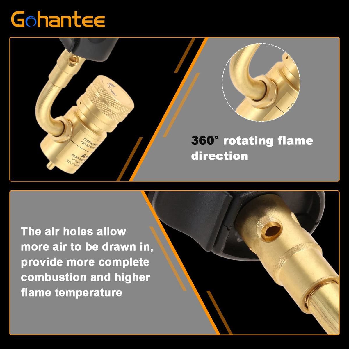 Gohantee compact turbo torch design fits tight workspaces.