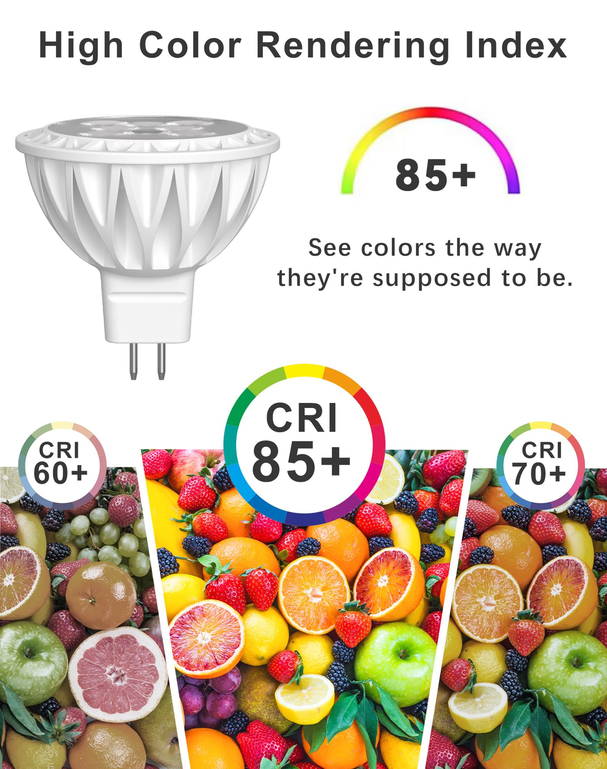 GOHDLAMP MR16 bulbs backed by a 3-year warranty