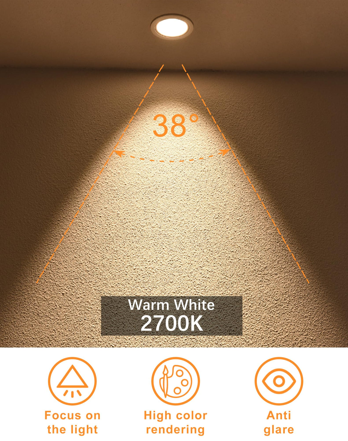 GOHDLAMP MR16 LED bulbs warm white 2700K for garden accents