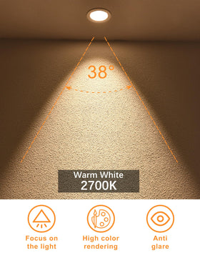 GOHDLAMP MR16 LED bulbs warm white 2700K for garden accents