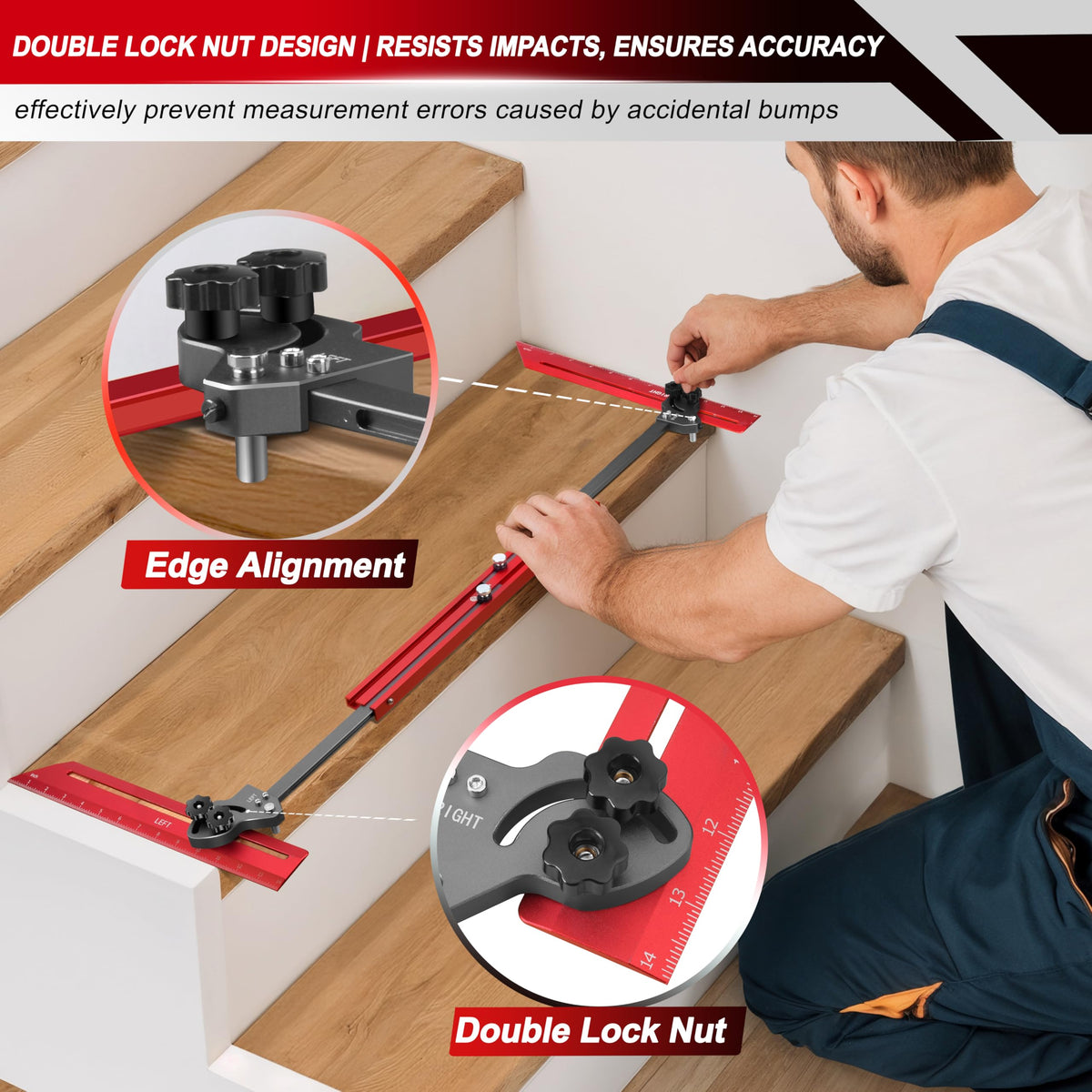 Gohelper 14 inch pivoting scale provides reliable depth and angle reference