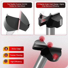 Gohelper jig includes integrated 35mm bit for clean, fast boring.