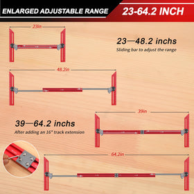 Gohelper adjustable bar length 23-to-64.2 inches supports larger stair projects