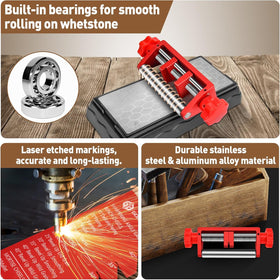 Gohelper Chisel Sharpening Jig angle fixture system ensuring accurate bevel alignment.