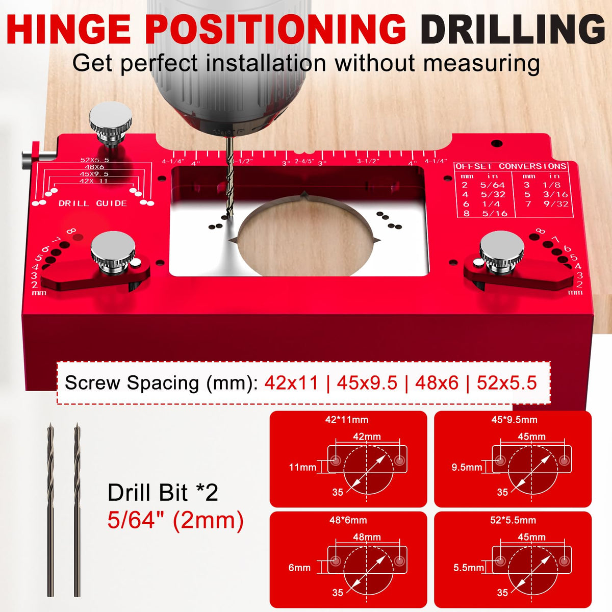 Gohelper knob-operated clamp grips cabinet doors firmly for professional results.