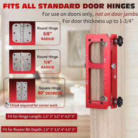 Gohelper lock and latch template for accurate backset alignment.