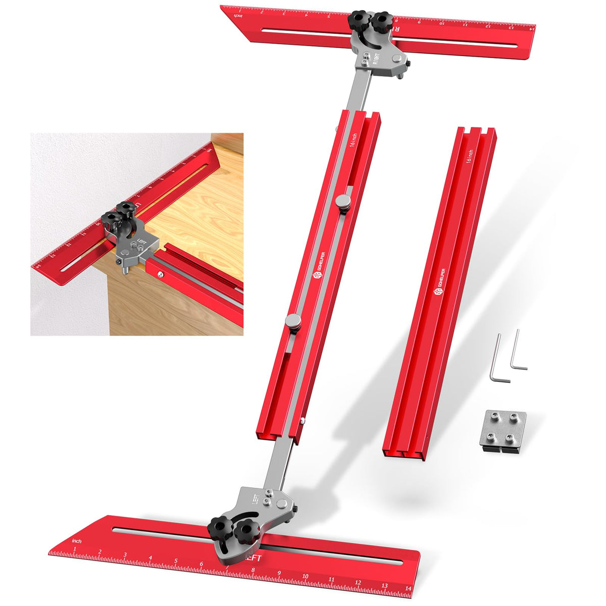 Gohelper portable stair tread template tool boosts accuracy during transfers