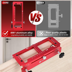 Gohelper self-centering hinge bit ensures clean centered mortises every time.