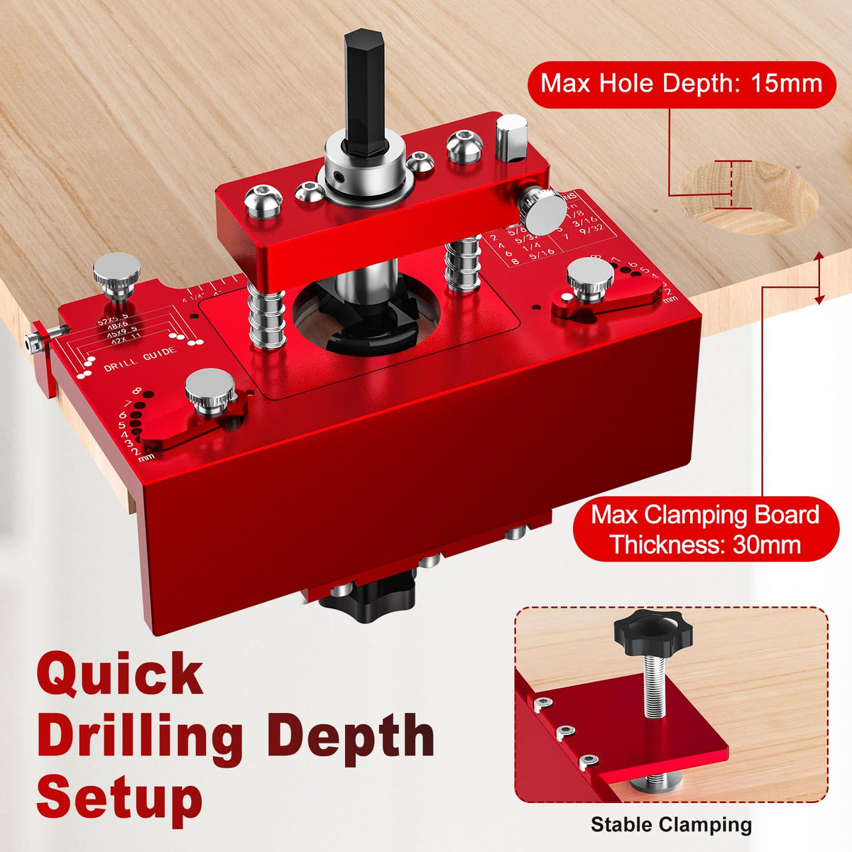 Gohelper standard hinge compatibility guide showing fit with common spacings.