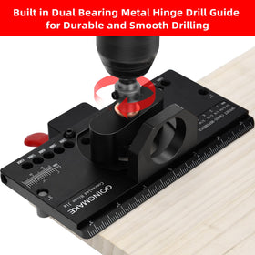 GoingMake 35mm carbide bit stays sharp for long hinge drilling.