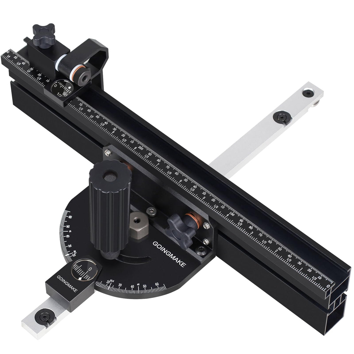 GOINGMAKE compact miter gauge with 360mm fence for precise crosscuts