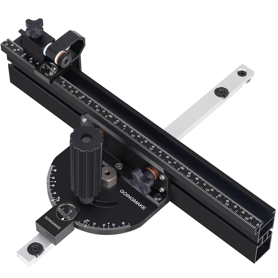 GOINGMAKE compact miter gauge with 360mm fence for precise crosscuts