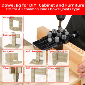 GOINGMAKE dowel jig kit supports accurate joints on varied thickness boards