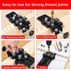 GOINGMAKE dowel jig kit ideal for cabinet and furniture joinery