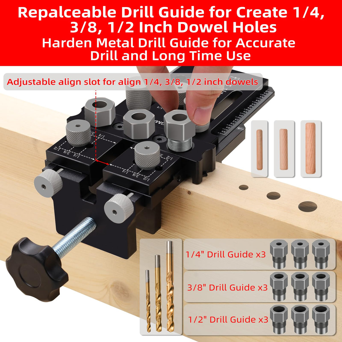 GOINGMAKE dowel jig kit precision scale aids easy setup