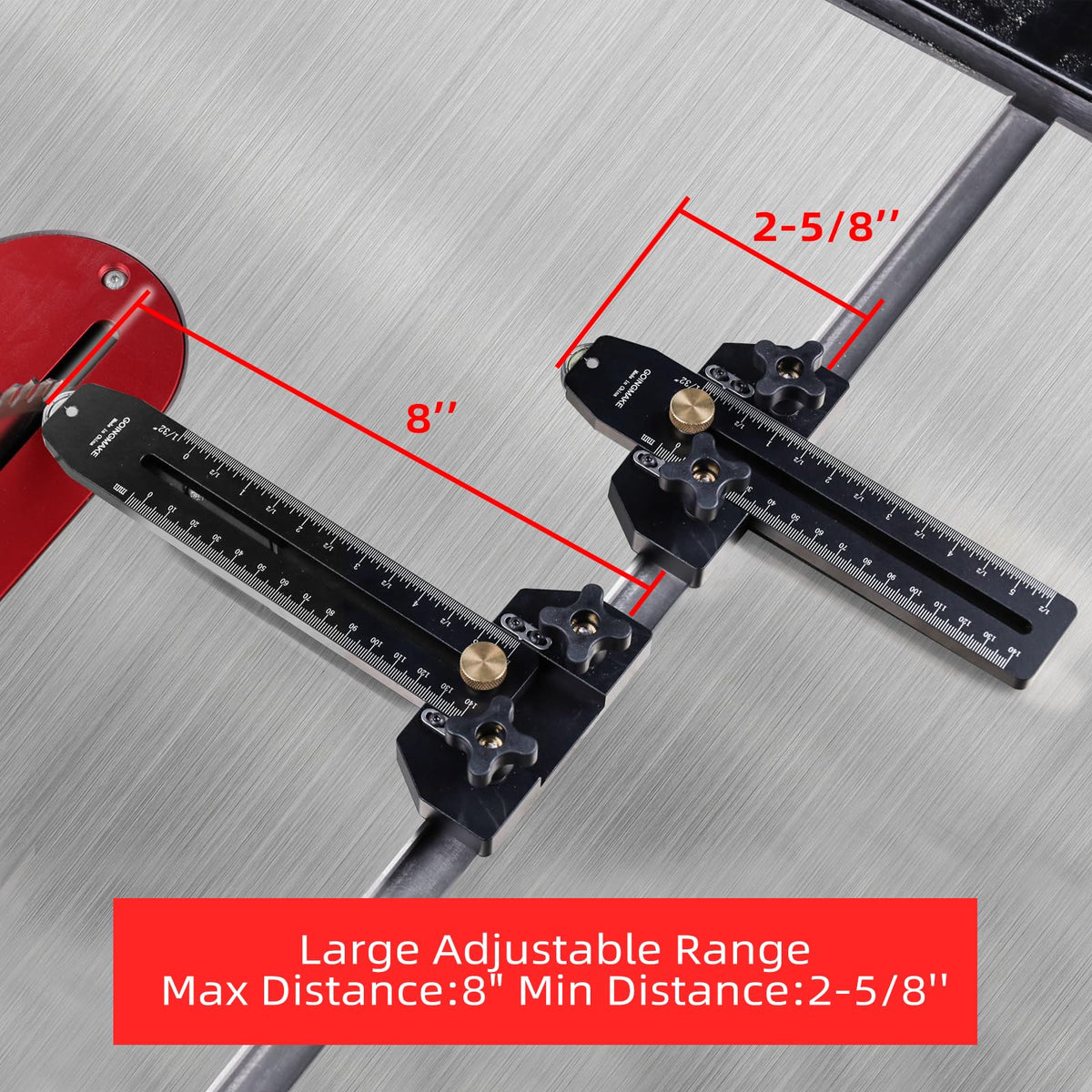 GOINGMAKE laser engraving scale helps set exact strip dimensions.