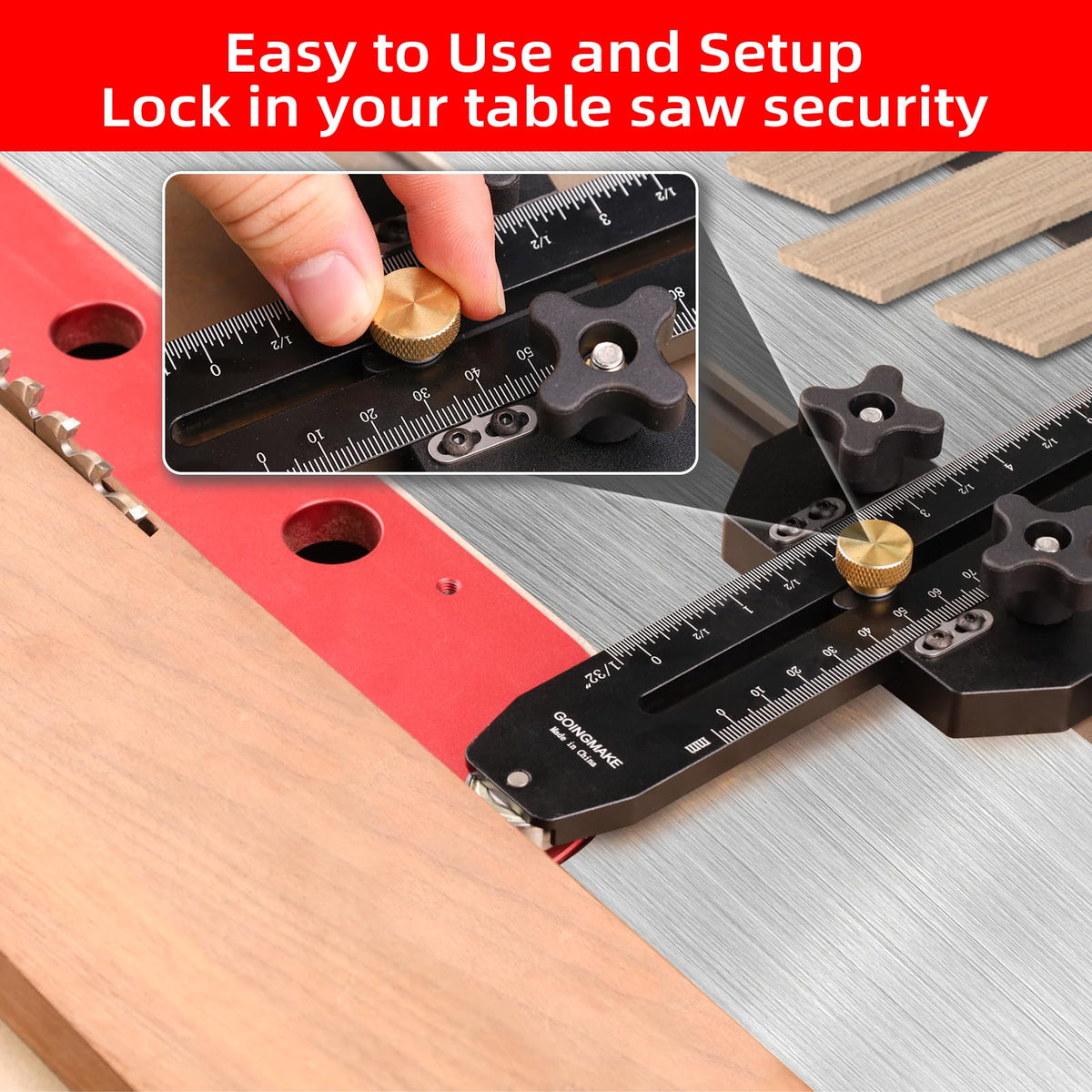 GOINGMAKE Narrow cut range from 2-5/8 to 8 inches.