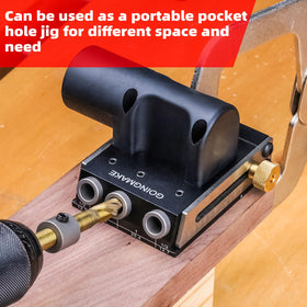 GOINGMAKE three-hole drill inserts enable adjustable hole spacing for various materials.