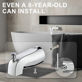 Gold-Hao the Bathroom upgrade enhances bathroom aesthetics and function with a reliable diverter spout.