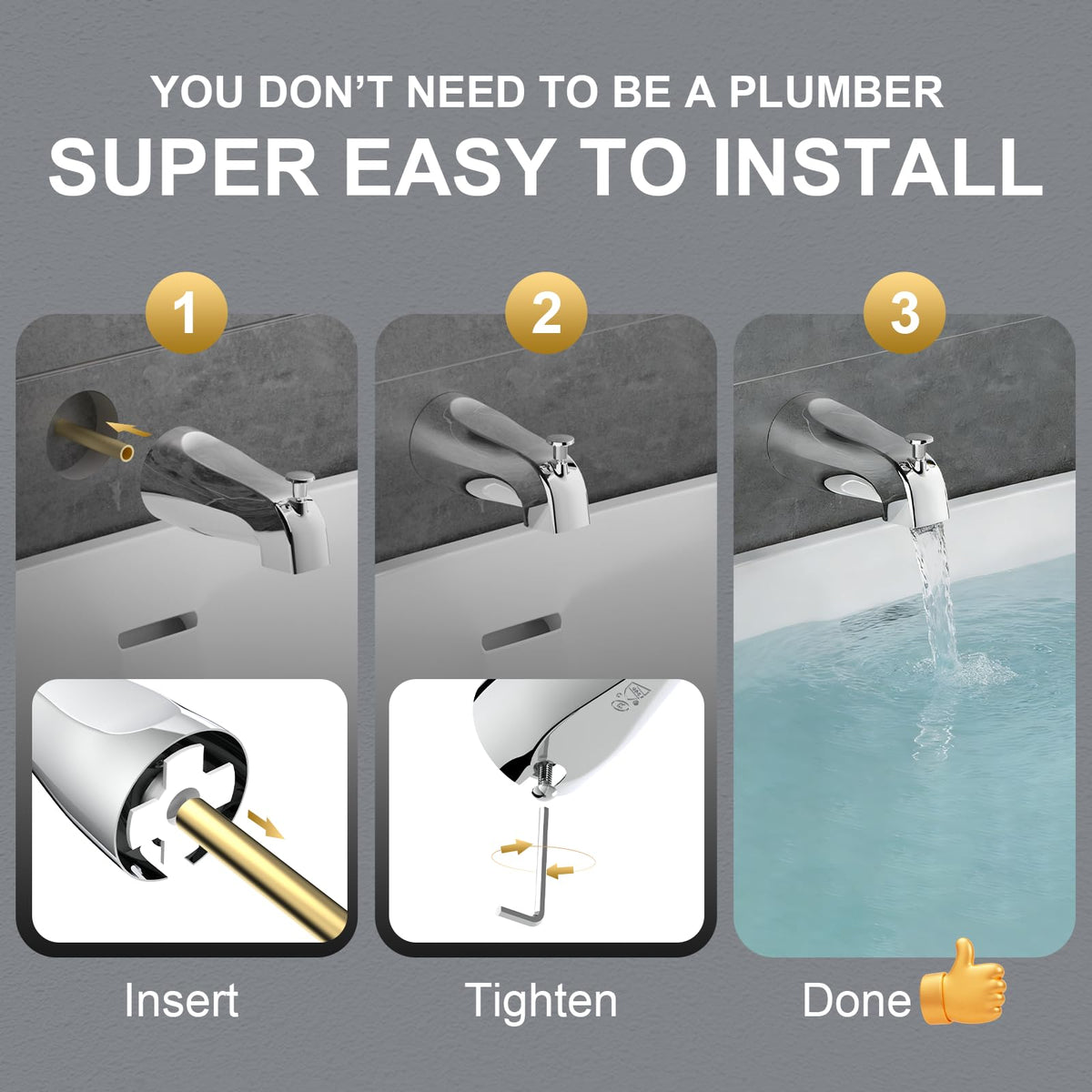 Gold-Hao the Bathroom easy-slide-on installation saves time during bathroom upgrades.